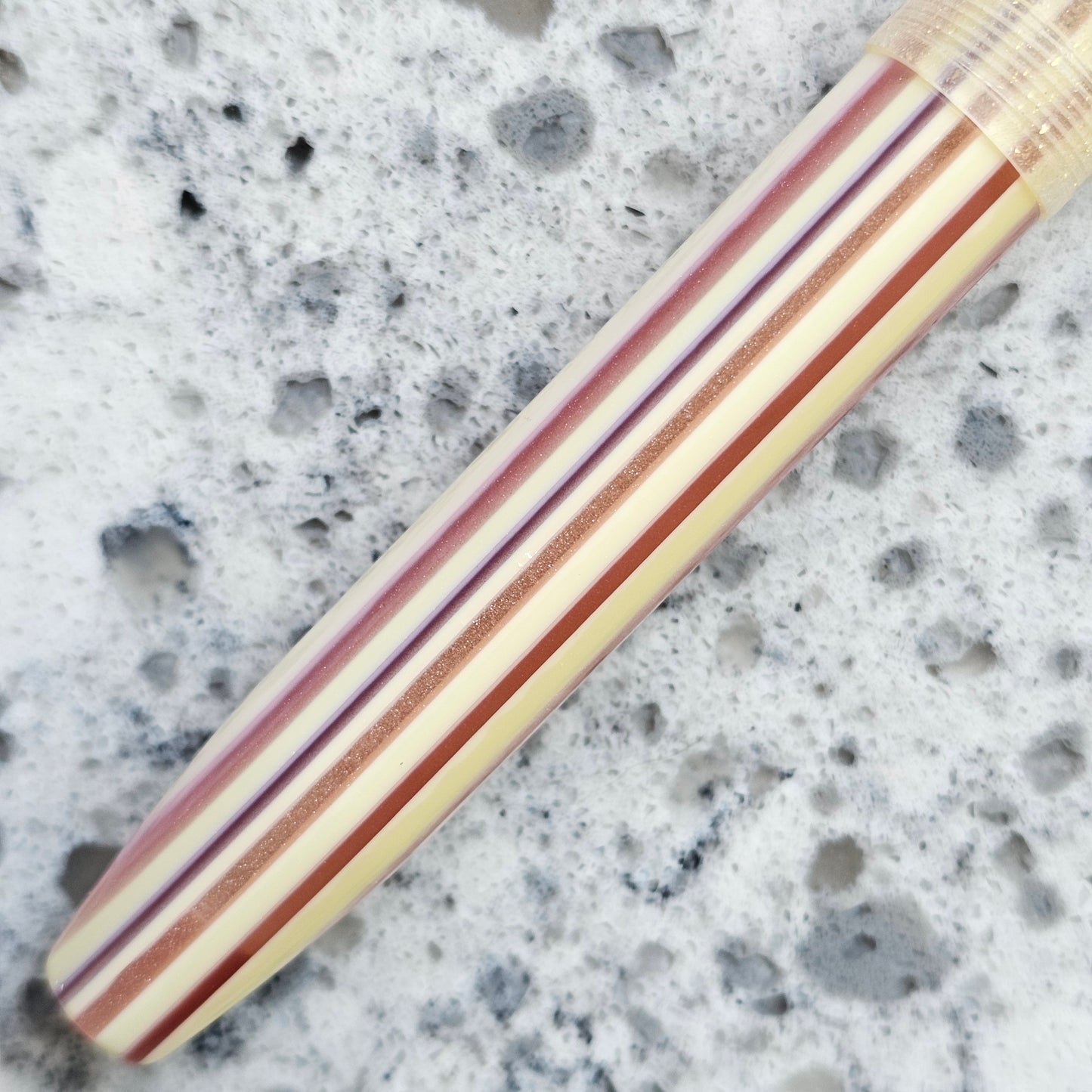 Berries and Cream Floral Finial Fountain Pen