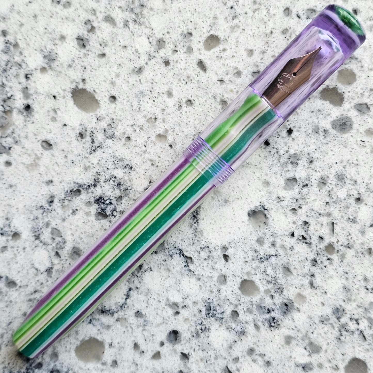 Breakfast at Tiffany's Floral Finial Fountain Pen