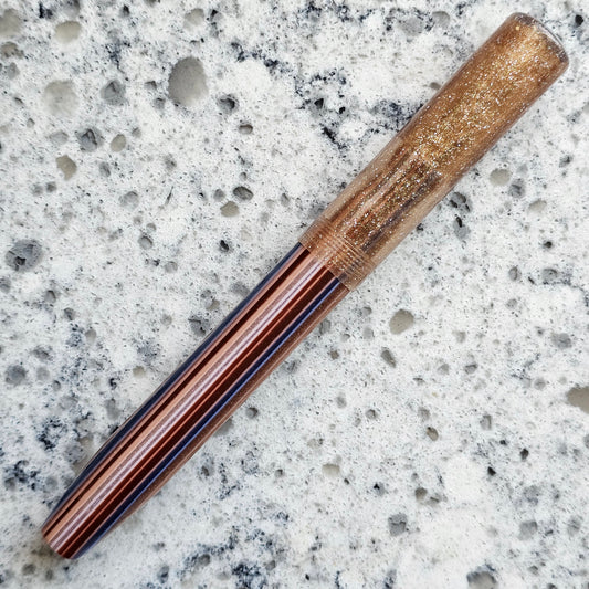 Subtle Chameleon Floral Finial Fountain Pen