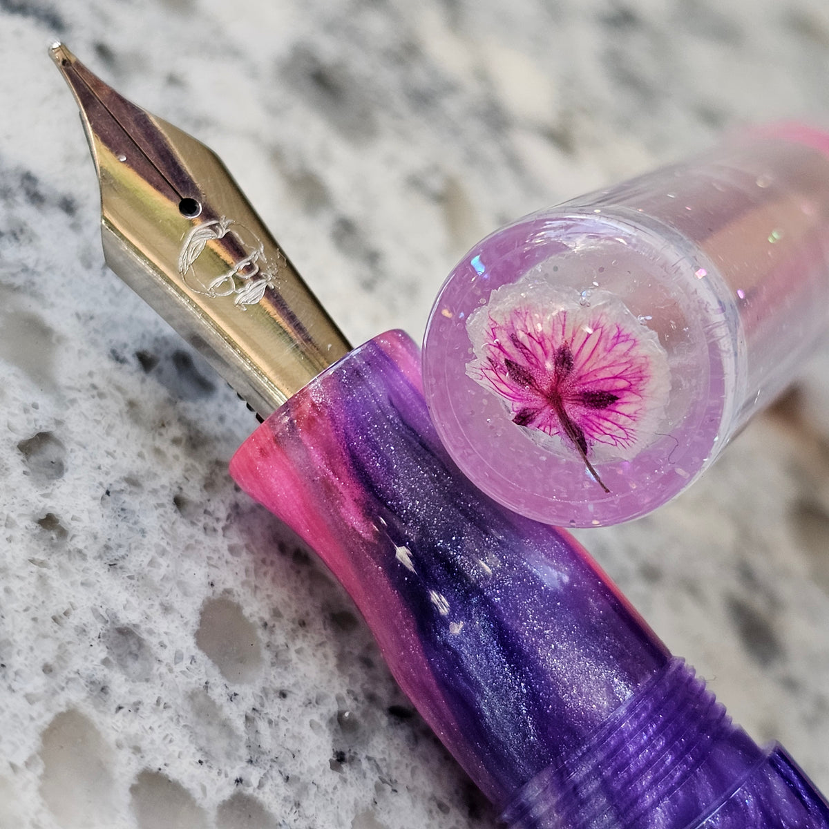 Purple/PANK/Blue 2 Floral Finial Fountain