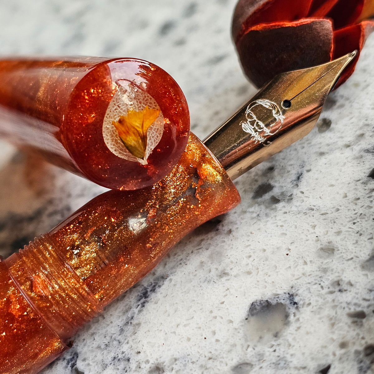 Autumn Copper 2 Floral Finial Fountain