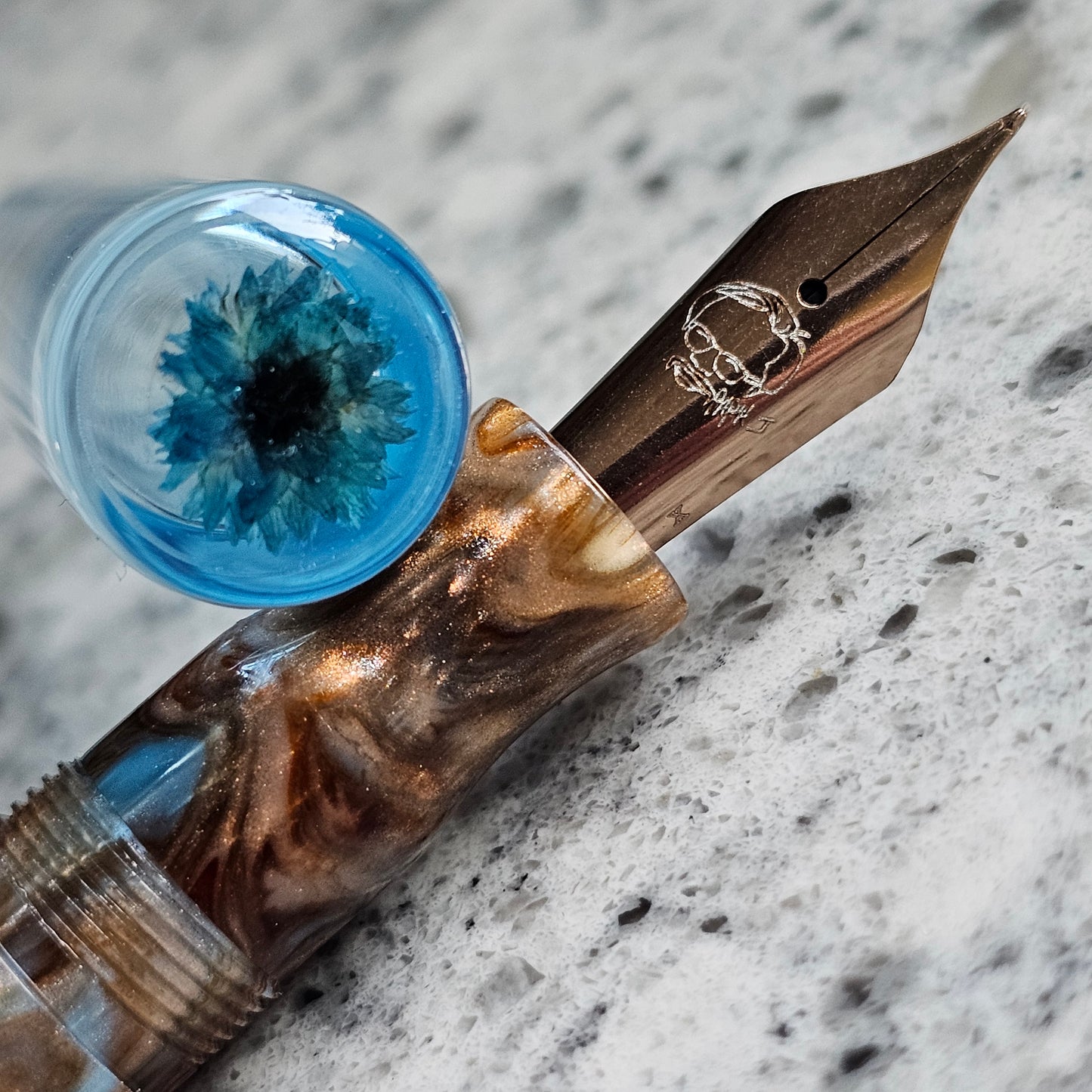 Brooks Rando Floral Finial Fountain Pen