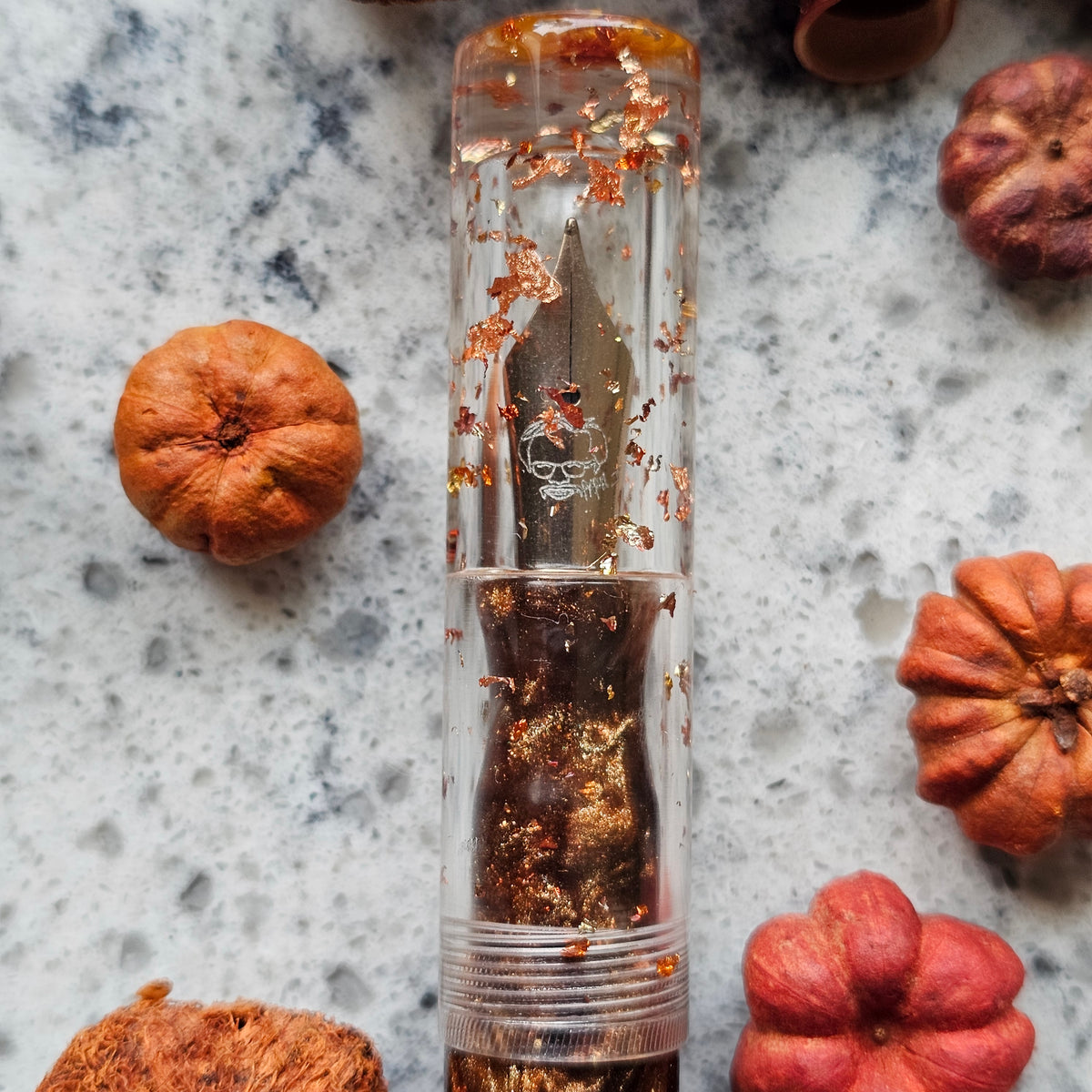 Autumn  Walnut Floral Finial Fountain