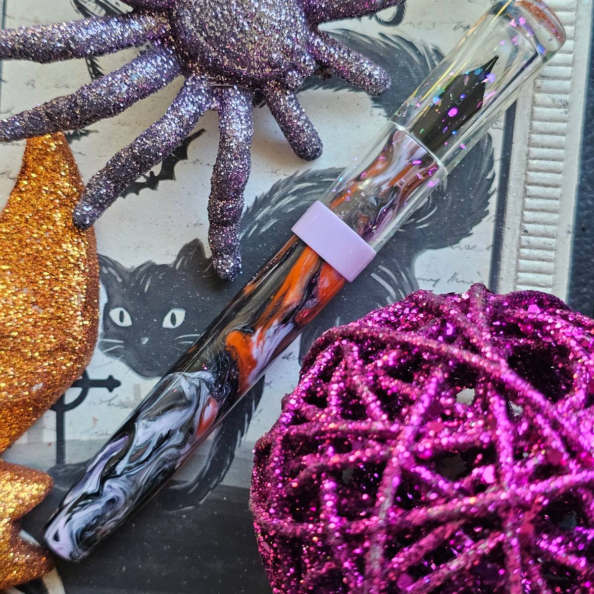 It's Frickin' Bats Floral Finial (Med Nib)