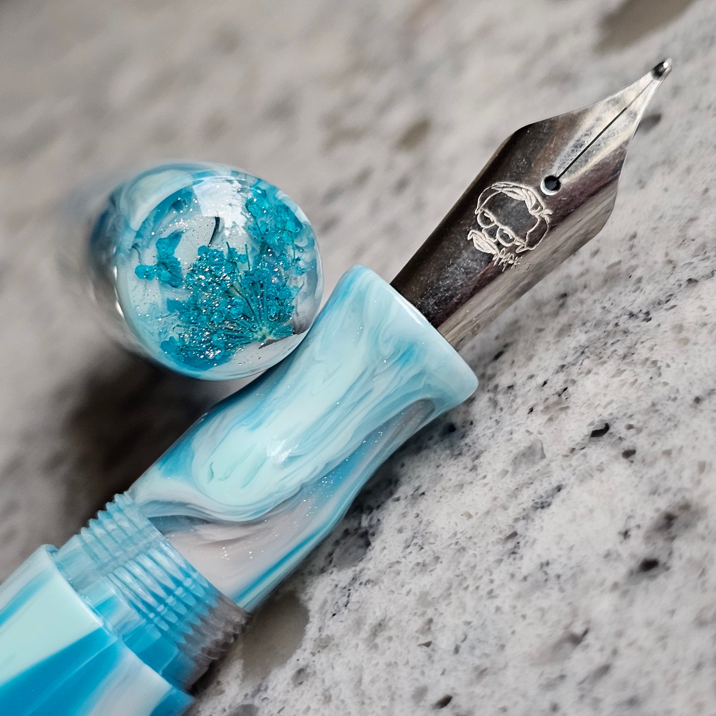 Dream Float Floral Finial Fountain Pen