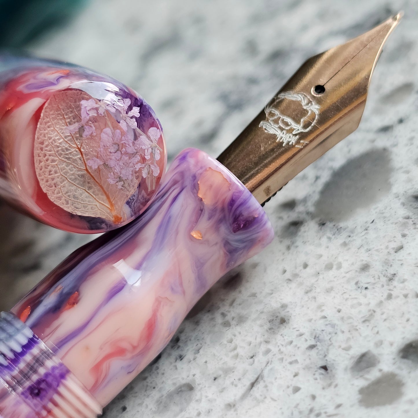 The Ballad of Never After Floral Finial Fountain Pen