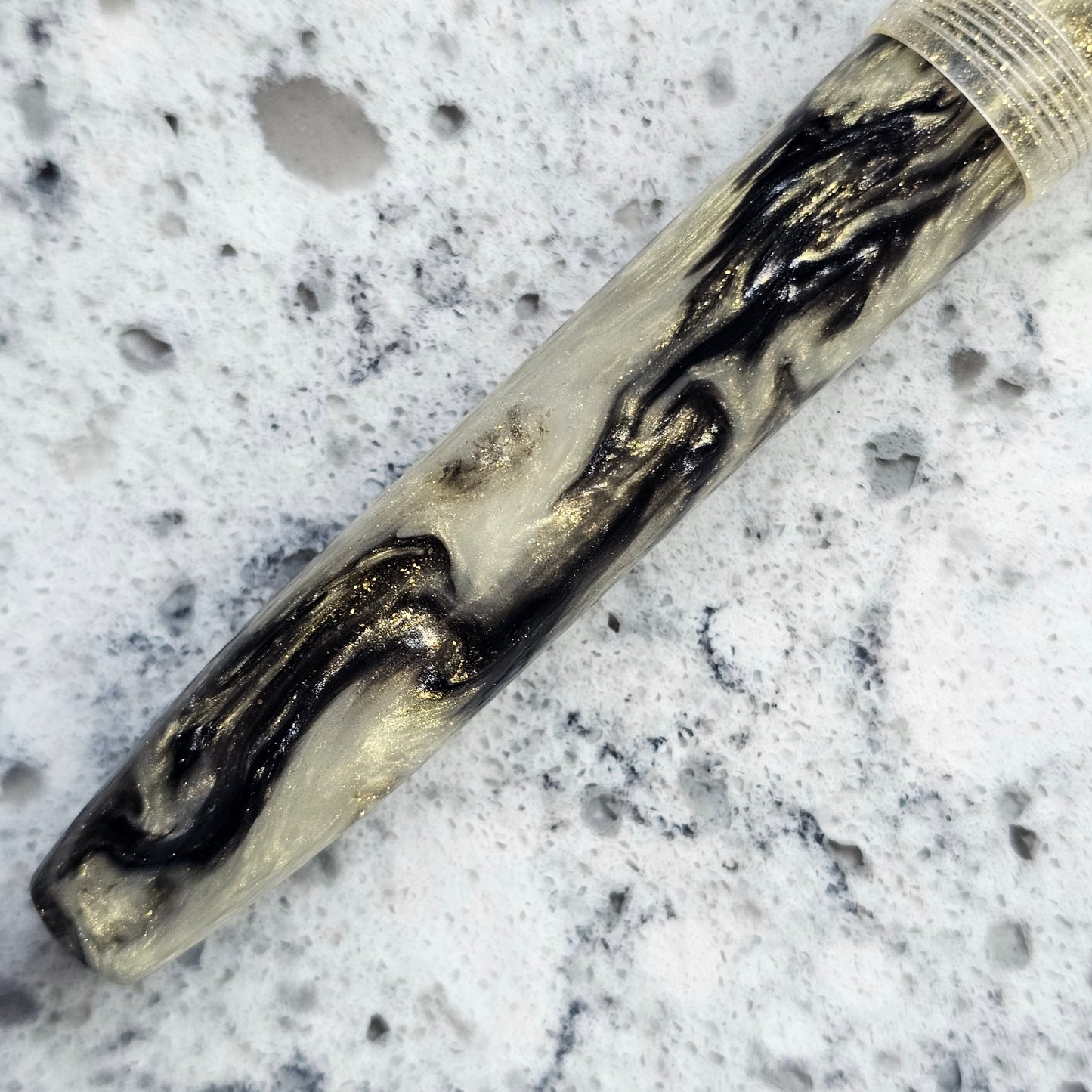 Obsidian Mermaid Floral Rollstop Fountain