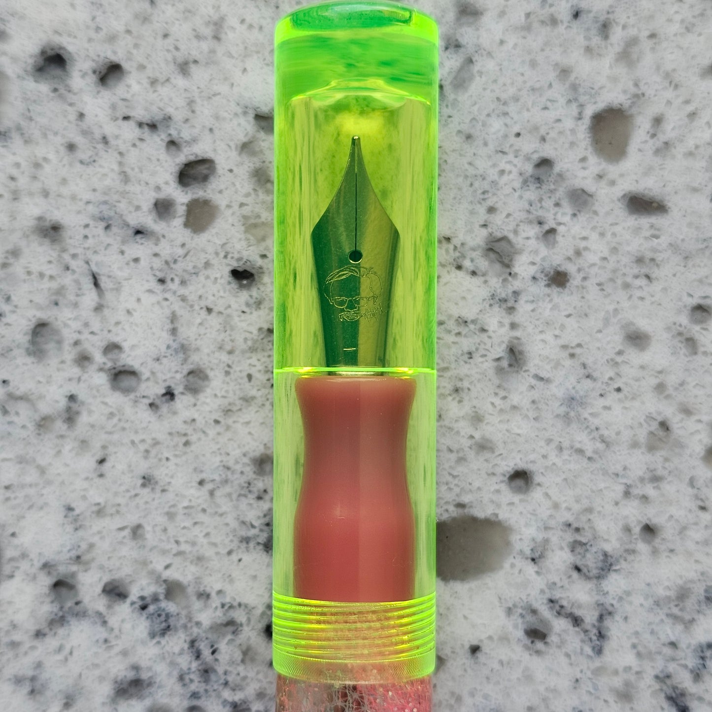 Rainbow Tulle 2 Floral Finial Fountain Pen