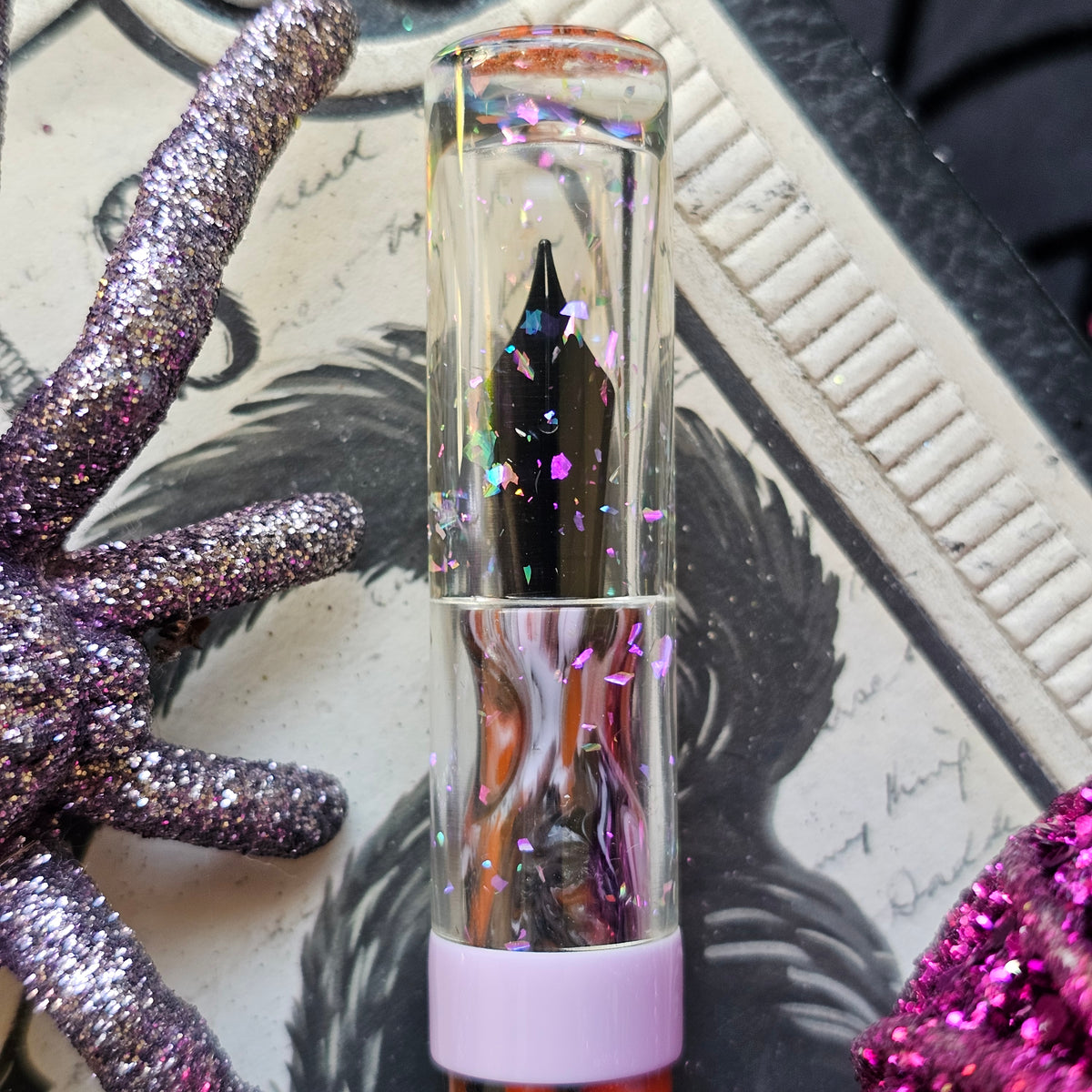 It's Frickin' Bats Floral Finial (Med Nib)