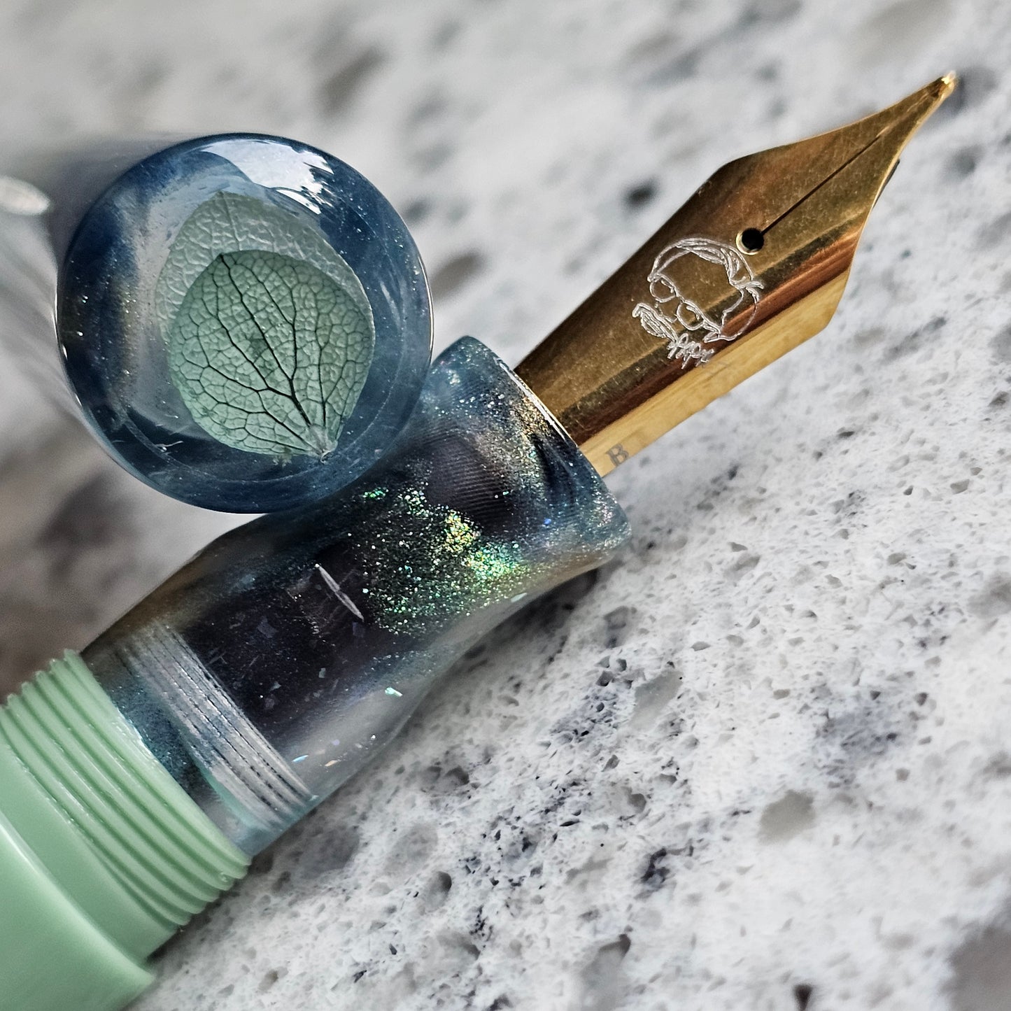 Brooks Rando/Green Floral Finial Fountain