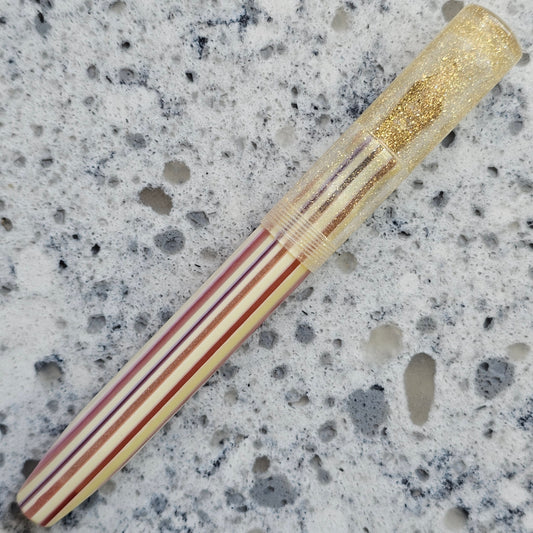 Berries and Cream Floral Finial Fountain Pen