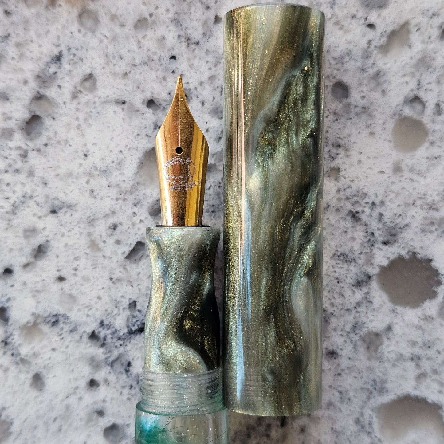 Jade Mermaid Floral Fountain
