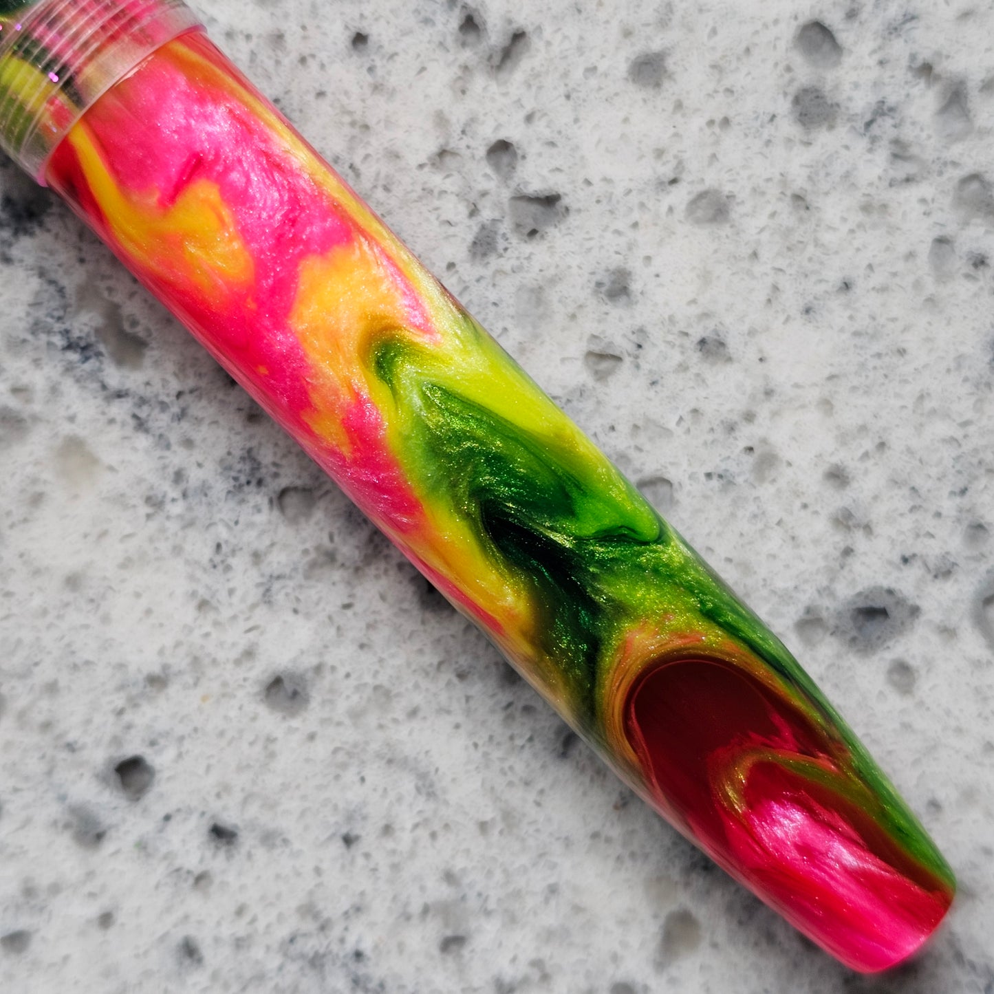 Psychedelic Sunset Floral Finial
