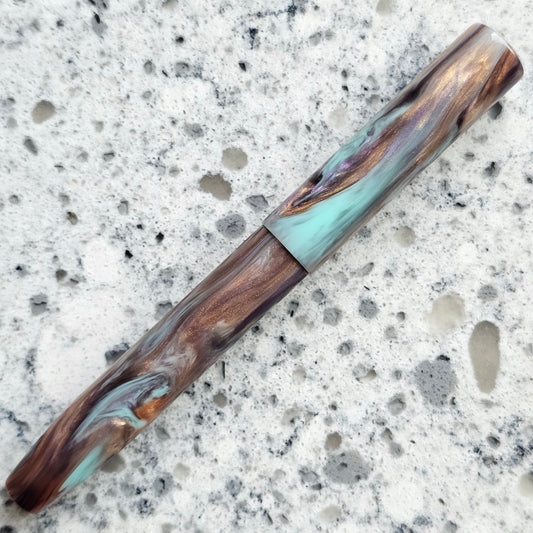 Cosmic Stardust Floral Finial Fountain Pen
