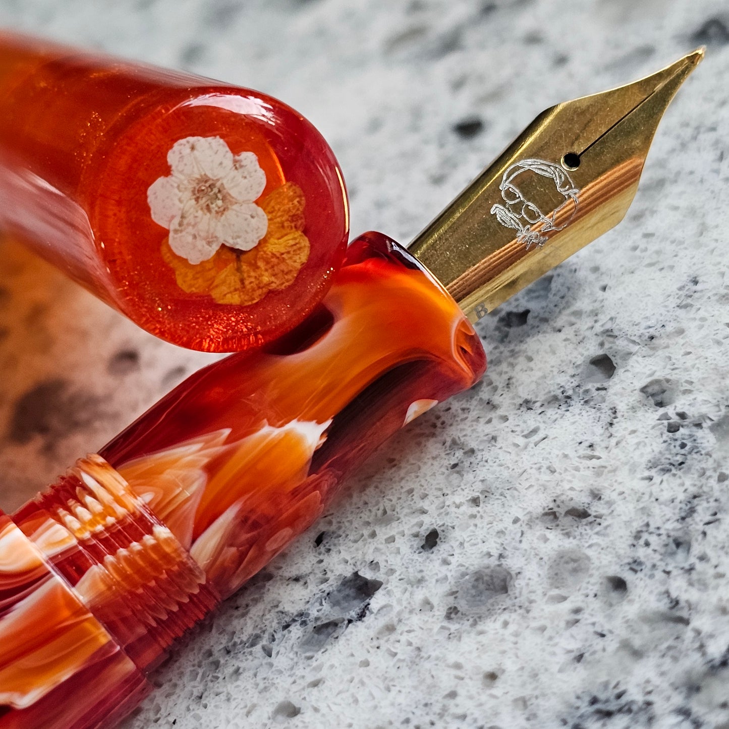 PM Warm Tone/Fire Opal Floral Finial Fountain