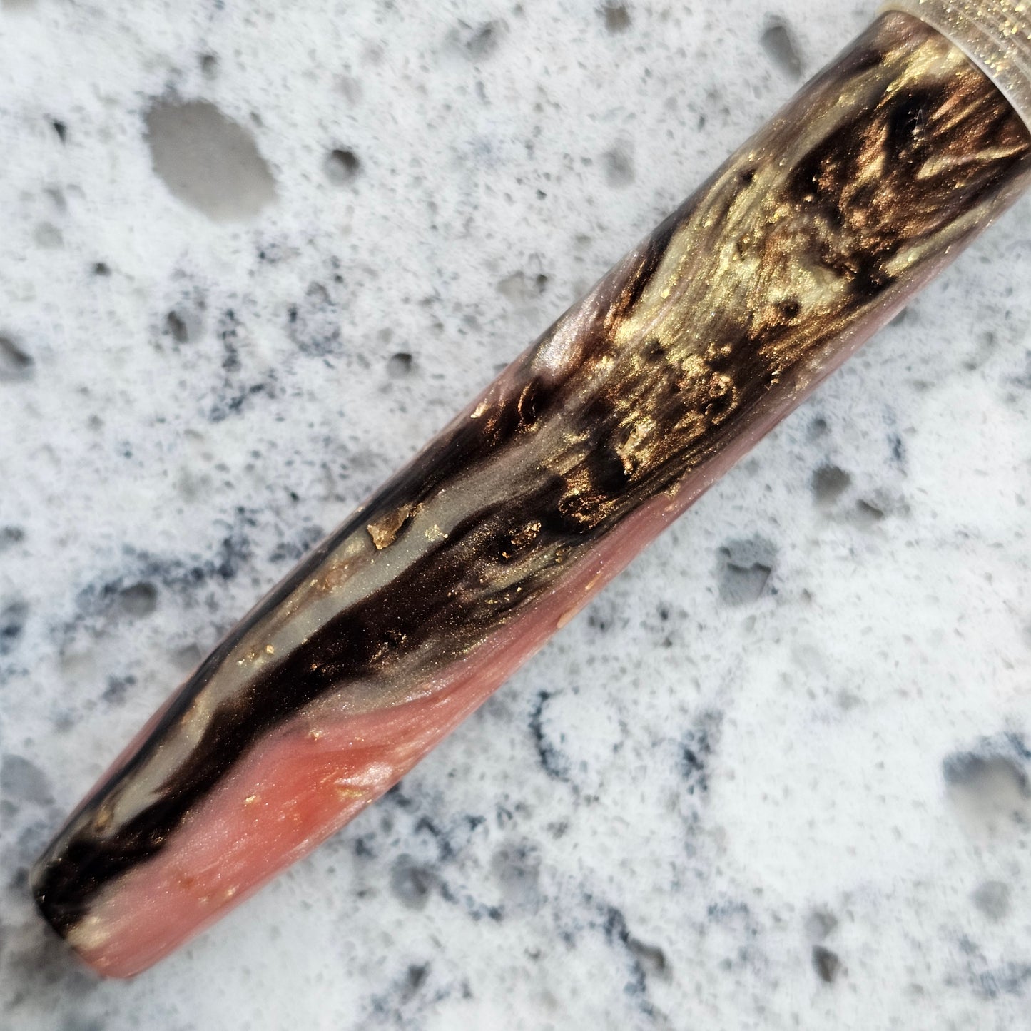 Neapolitan Gilt Floral Finial Fountain Pen