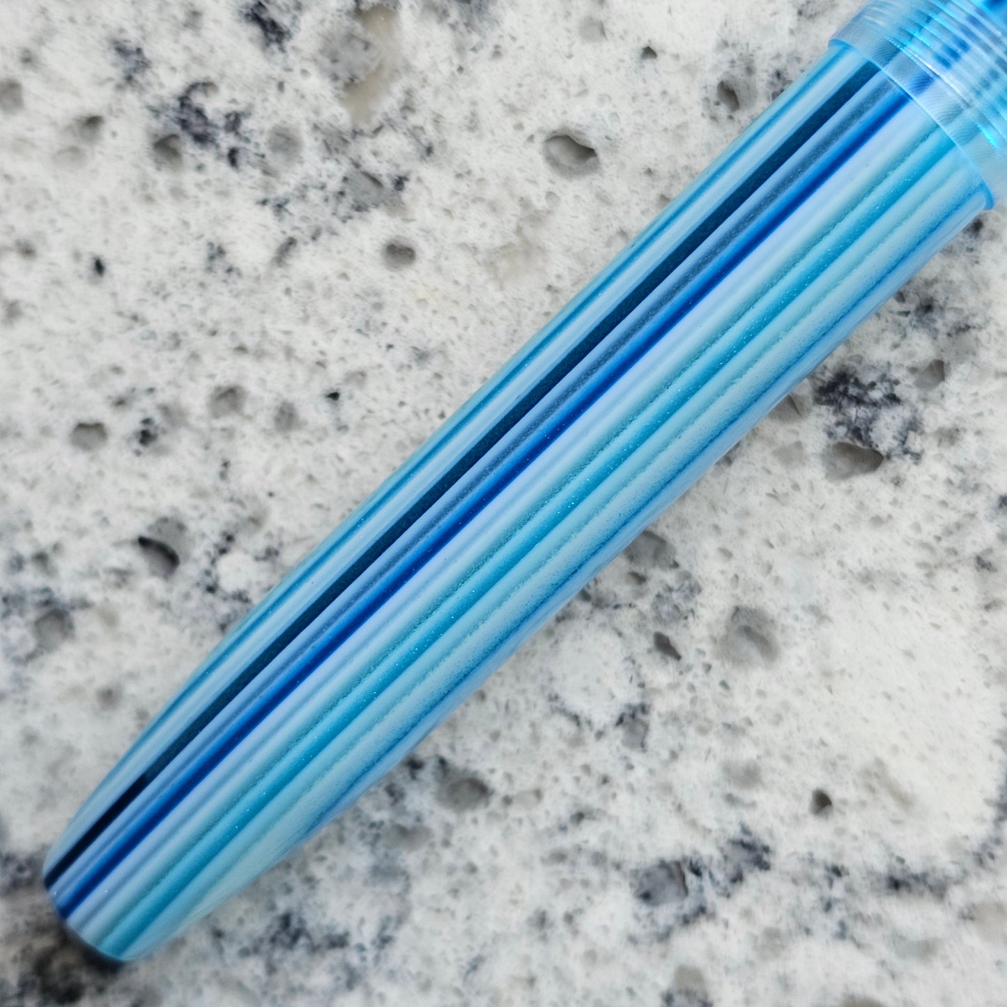 Blues Floral Finial Fountain Pen