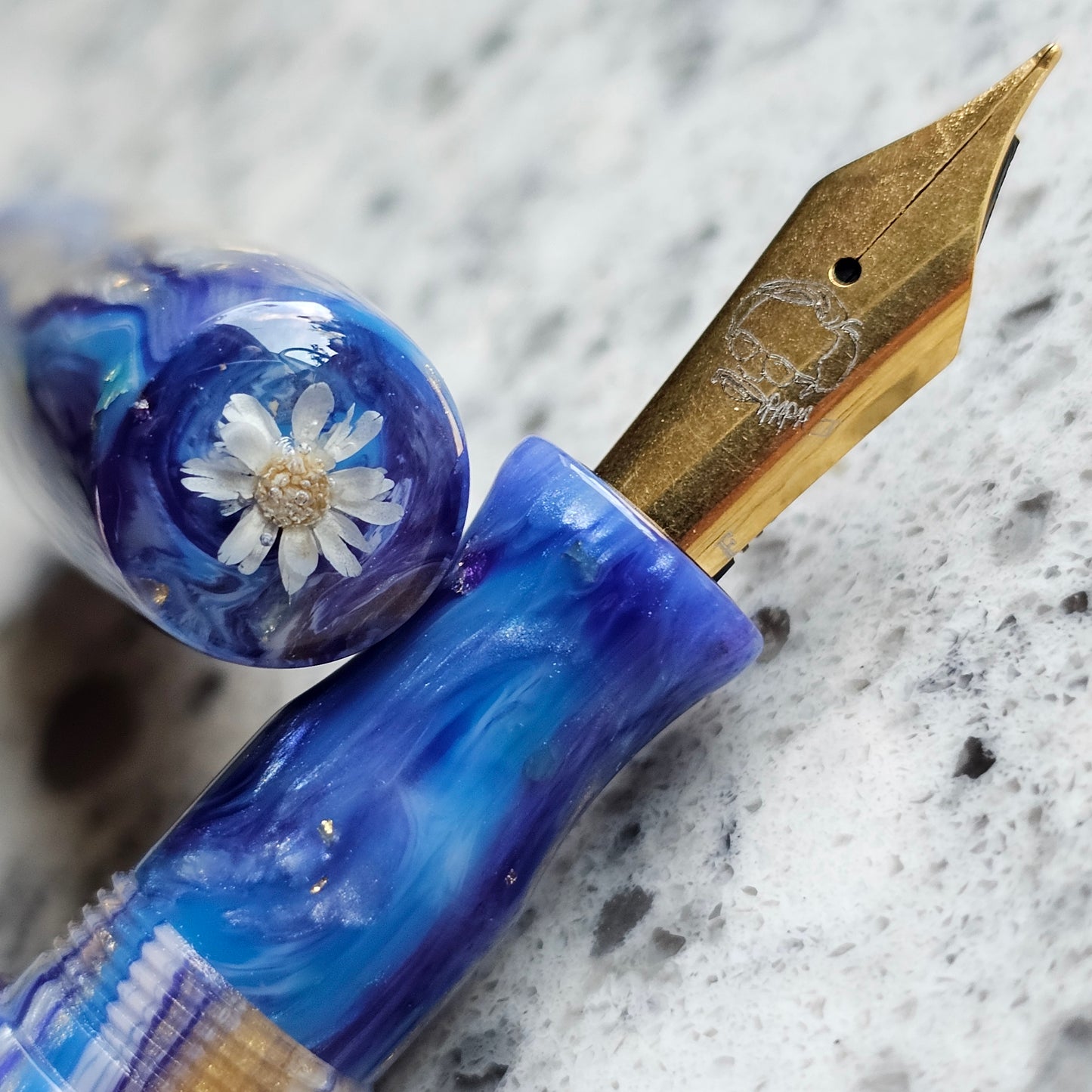 Once Upon a Broken Heart Floral Finial Fountain Pen