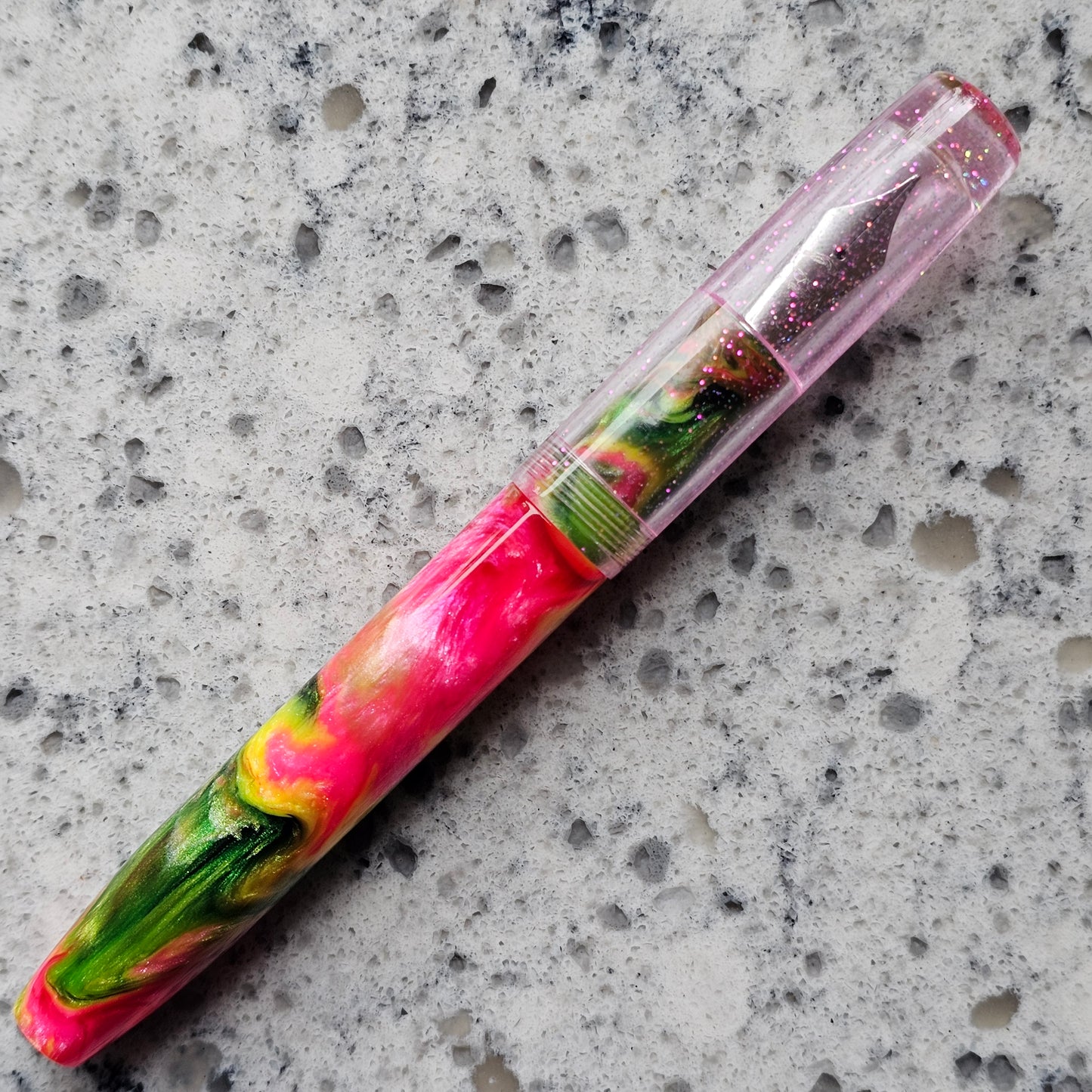 Psychedelic Sunset Floral Finial