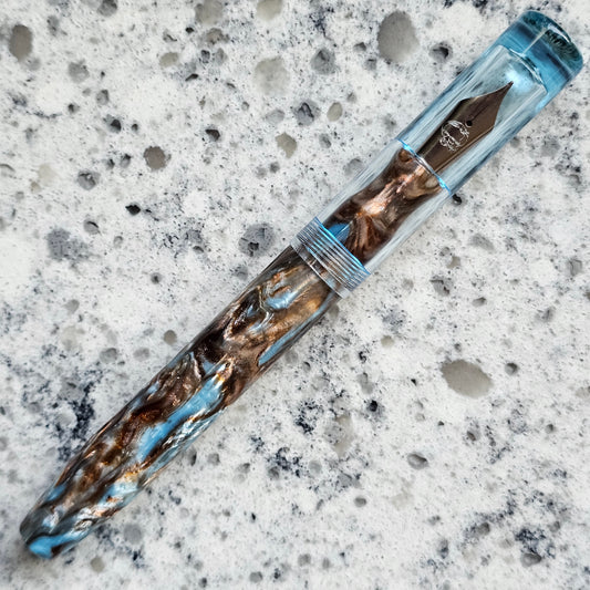 Brooks Rando Floral Finial Fountain Pen