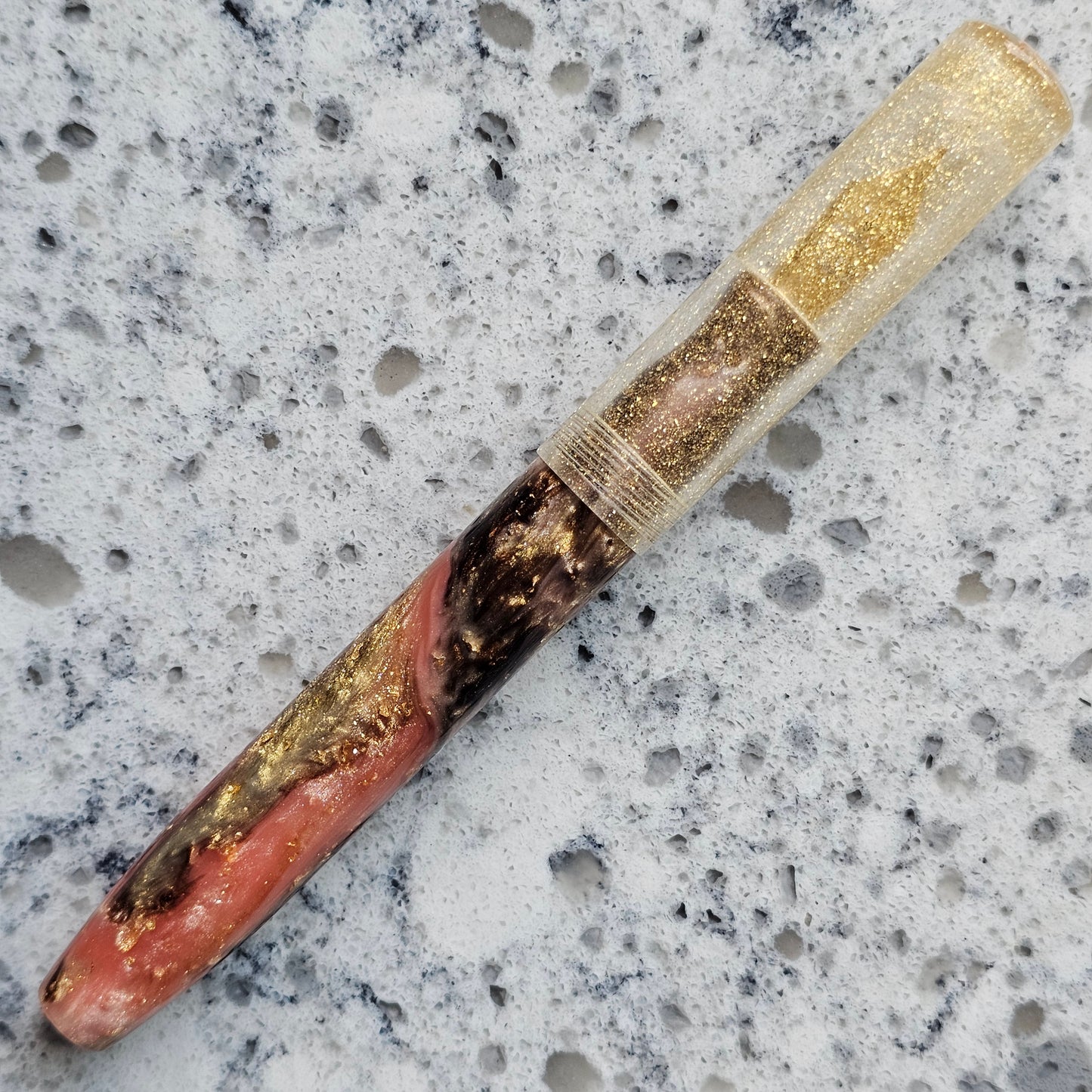 Neapolitan Gilt Floral Finial Fountain Pen