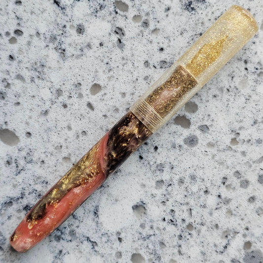 Neapolitan Gilt Floral Finial Fountain Pen