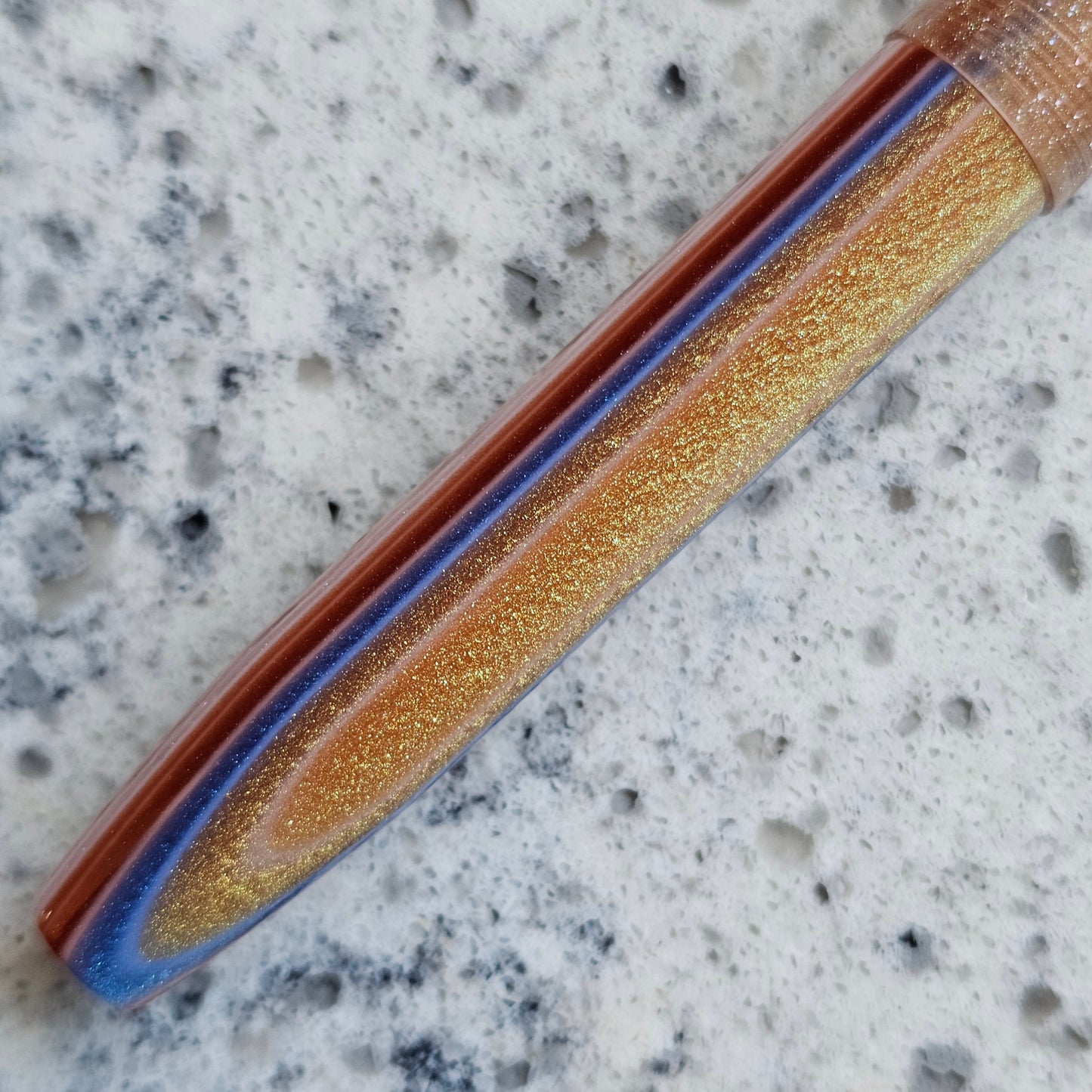 Subtle Chameleon Floral Finial Fountain Pen