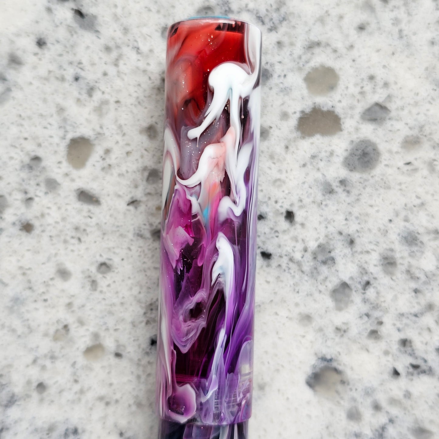 Cool Tone Rift Floral Finial Fountain Pen
