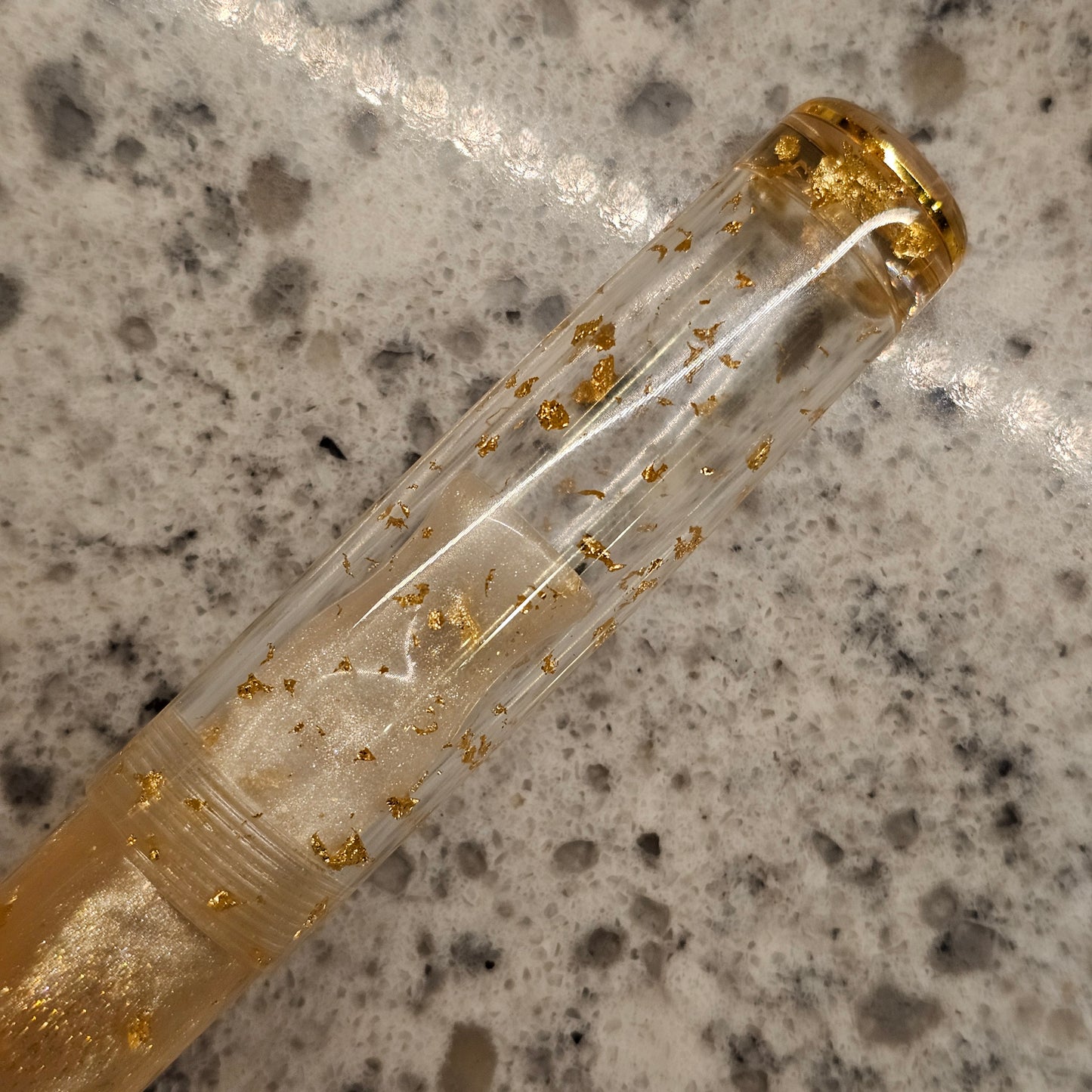 Gilded Goddess Floral Finial Fountain Pen