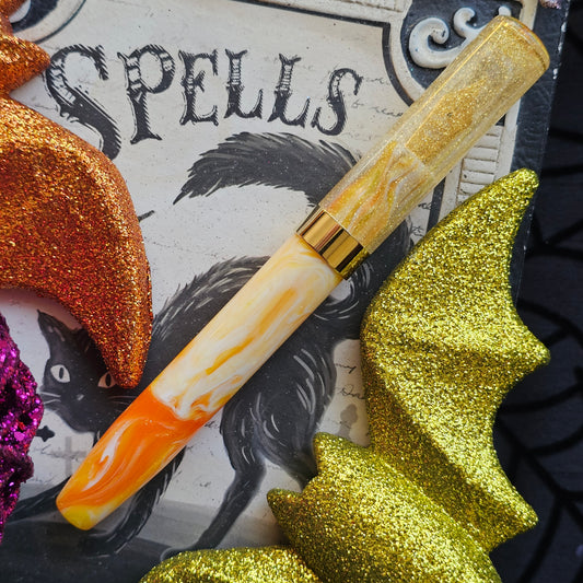 Gilded Candy Corn Floral Finial Fountain