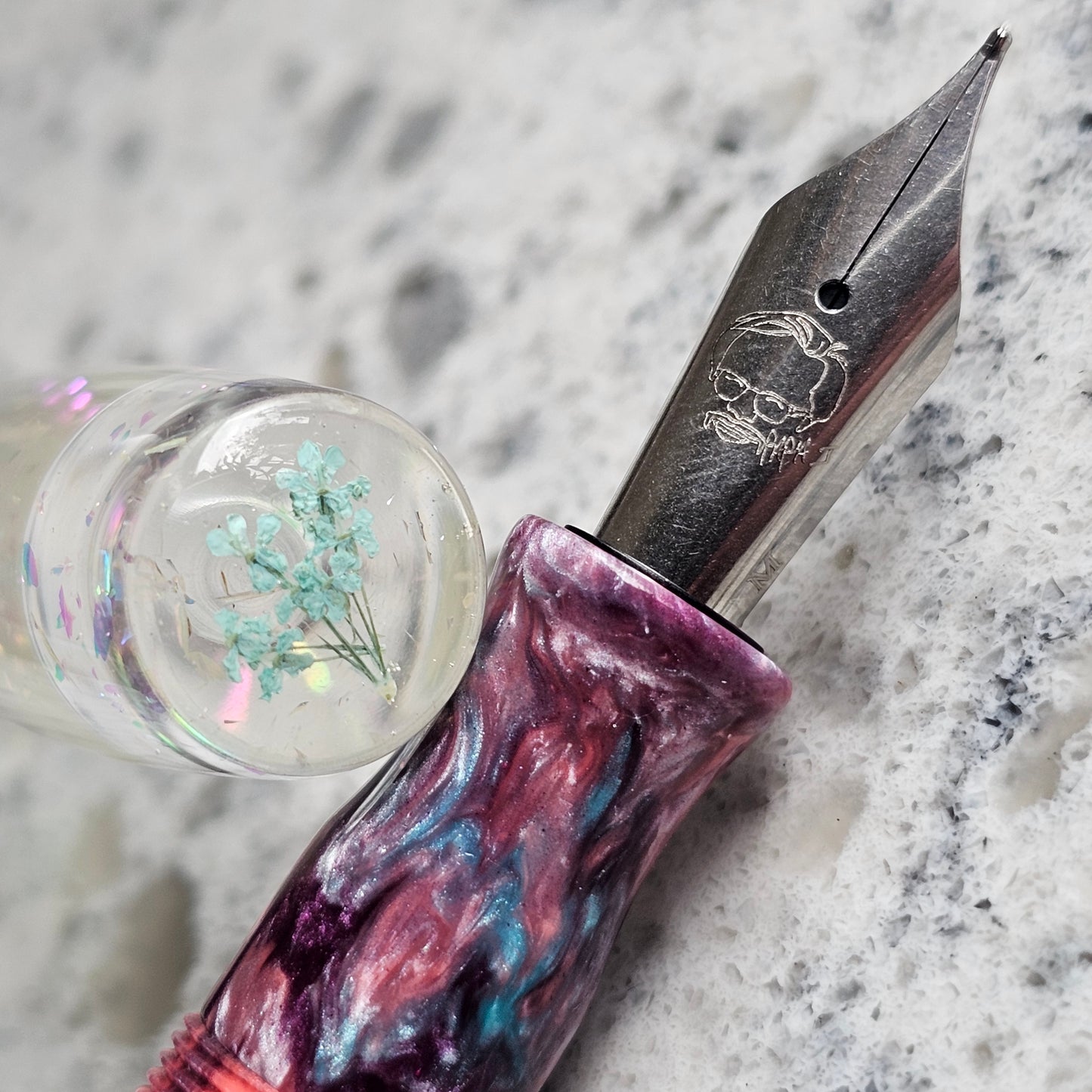 Brooks Saltwater Wine Floral Finial