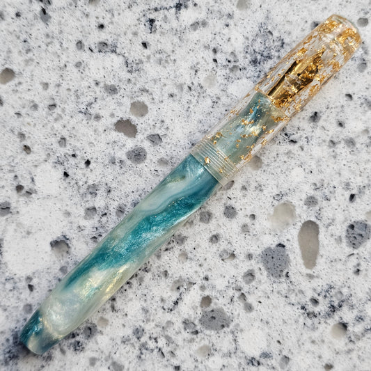 Amazonite Mermaid Floral Finial Fountain