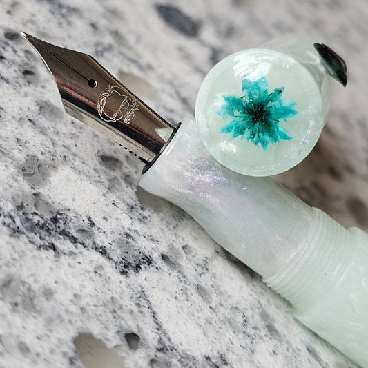 Pasquale MOP Floral Finial Fountain Pen
