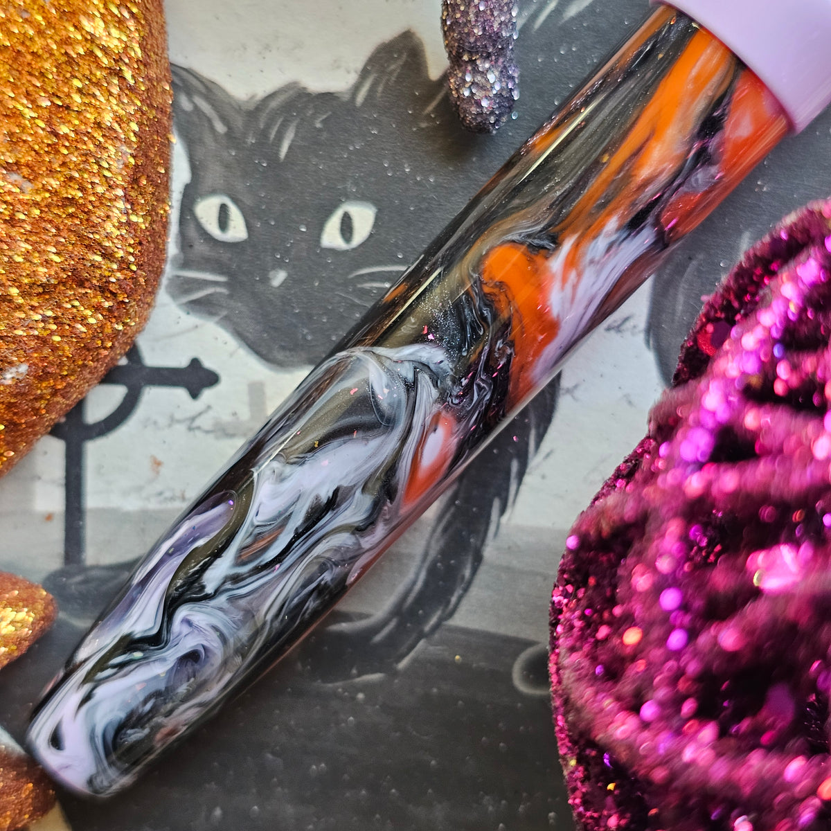 It's Frickin' Bats Floral Finial (Med Nib)