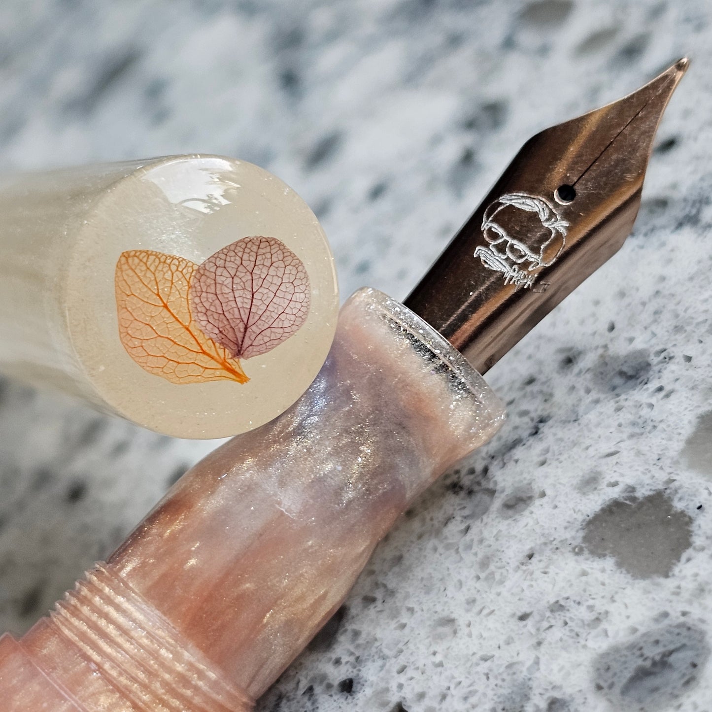 Wisteria Dawn Floral Finial Fountain Pen