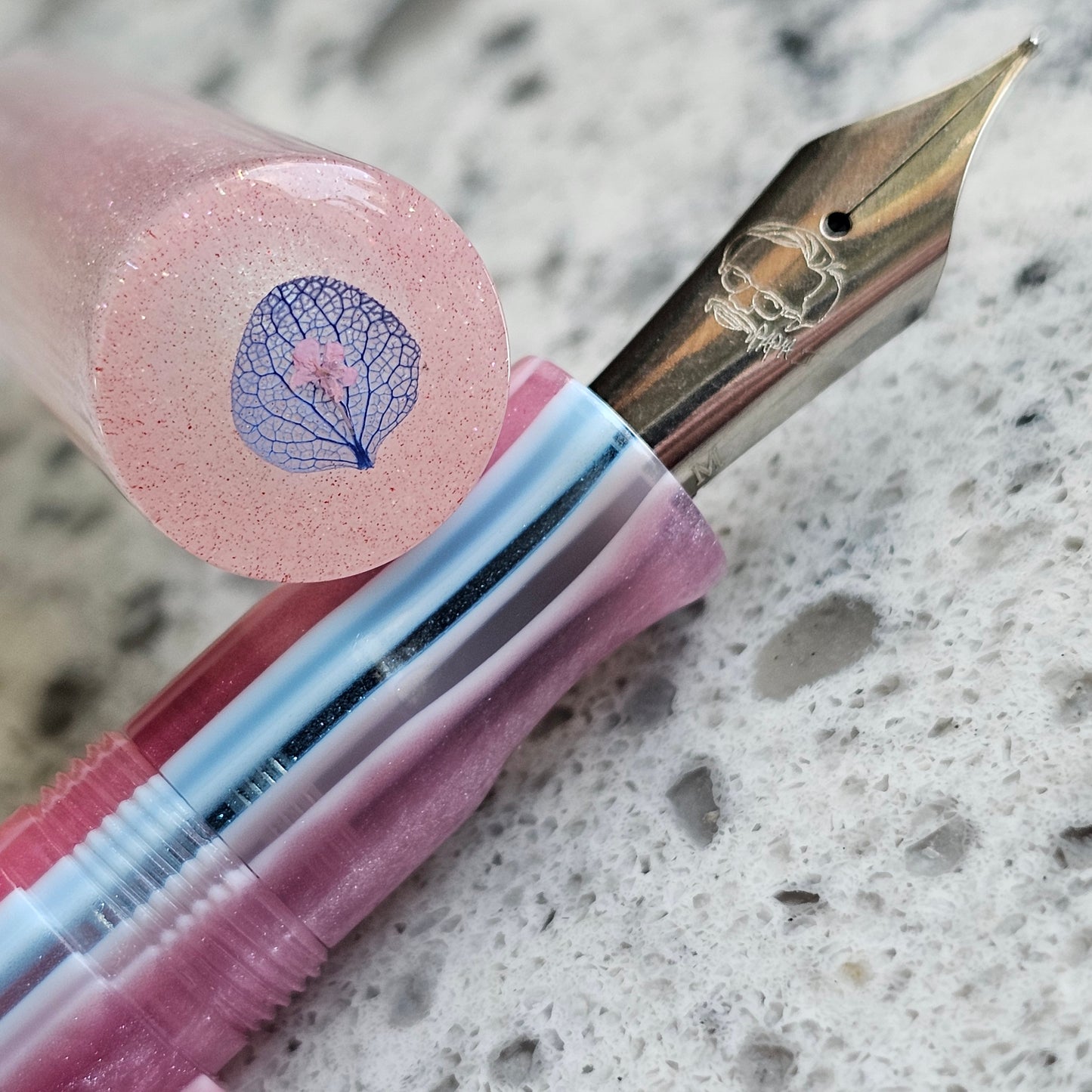 Rainbow Bridge Floral Finial Fountain Pen