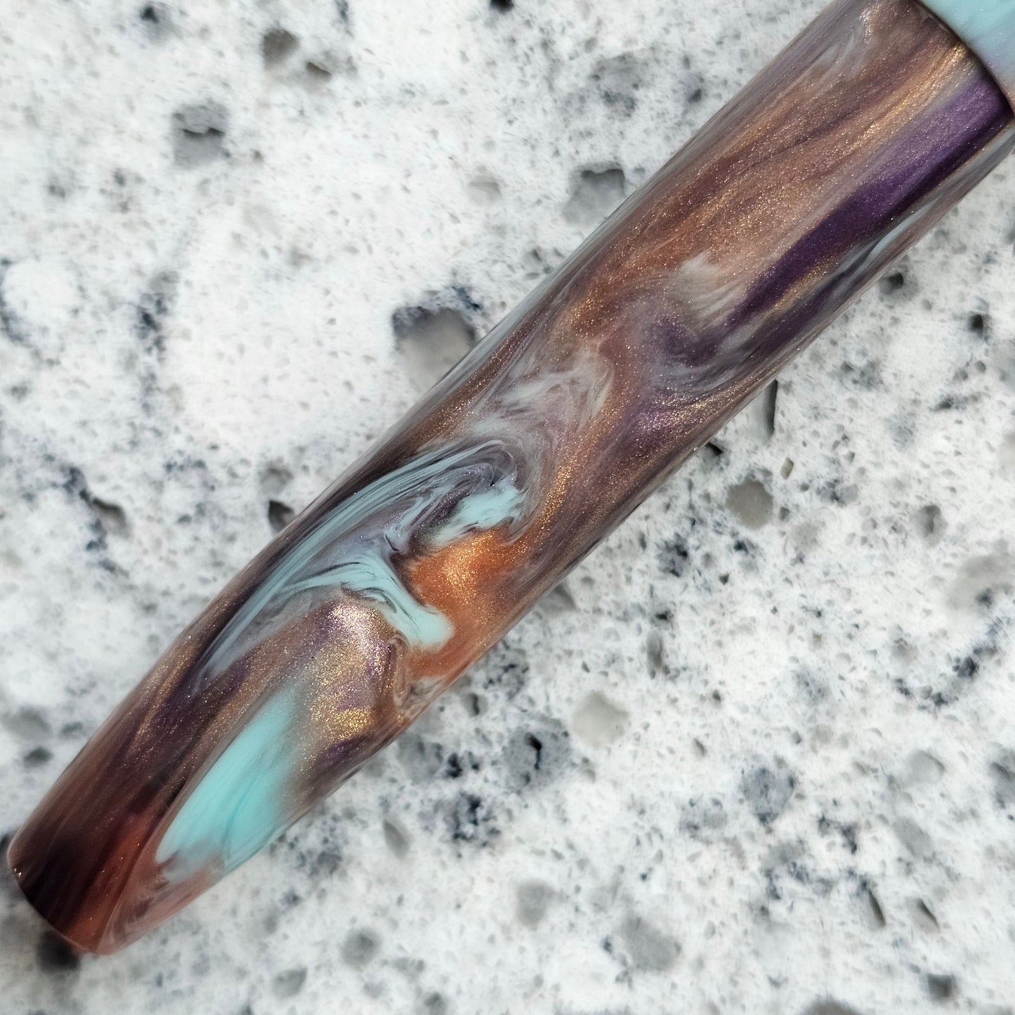 Cosmic Stardust Floral Finial Fountain Pen